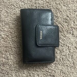 Fossil Black Leather Wallet Case